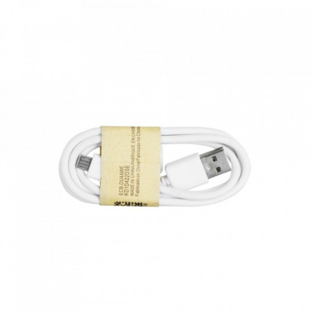 Кабел за зареждане и трансфер на данни USB A към Micro USB ver.1 бял