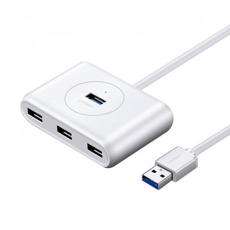 USB хъб UGREEN 4x USB 3.0 към USB Type C 1m (CR113) бял