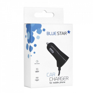 Зарядно за кола с Micro USB USB data кабел Plus USB socket 3A Blue Star