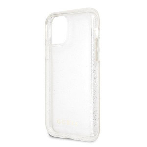 Оригинален гръб GUESS Glitter GUHCN65PCGLSI - iPhone 11 Pro Max сребърен
