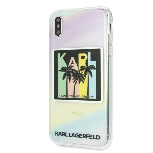 Оригинален твърд гръб KARL LAGERFELD Karlifornia Dreams KLHCI65IRKD - iPhone XS Max прозрачен