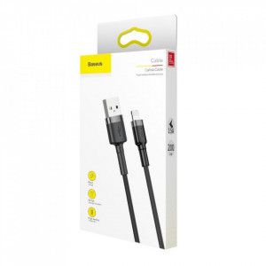 BASEUS cafule Cable USB - iPhone Lightning 8-pin 2A CALKLF-RV1 3 meter златен-Black