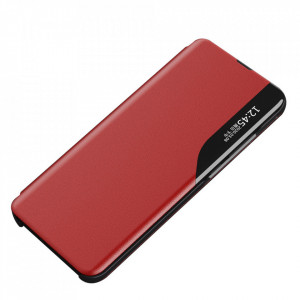 Калъф тип книга от еко кожа ECO със стойка - Xiaomi Poco X4 NFC 5G червен