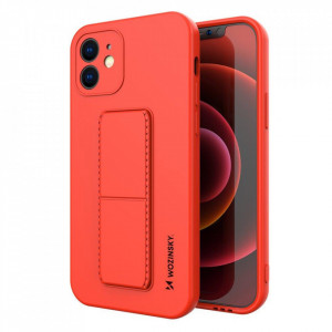 Силиконов гръб със стойка WOZINSKY Kickstand - iPhone XS Max червен