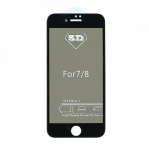 5D Full Glue закален стъклен протектор с Privacy - iPhone X / XS / 11 Pro черен