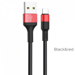 Кабел за зареждане и трансфер на данни HOCO Xpress USB A към Type-C X26 черен / червен