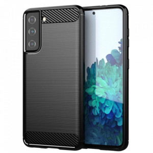 Силиконов гръб FORCELL Carbon - Samsung Galaxy S21 5G черен