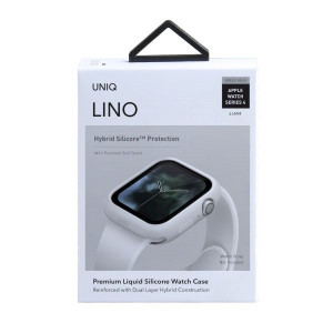 Силиконов калъф UNIQ Lino - Apple Watch 4 / 5 44mm - гълъбово бял