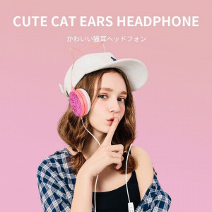 Слушалки CAT EAR YLFS-22 жак 3,5mm златен