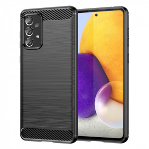 Carbon Case Flexible TPU cover - Samsung Galaxy A73 черен
