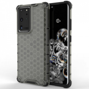 Гръб Honeycomb Armor със силиконов бъмпер - Samsung Galaxy S22 Ultra 5G черен