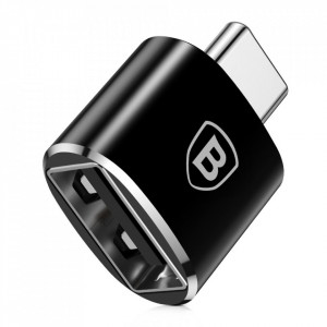 Адаптер On-the-Go BASEUS Converter USB 2.0 към USB Type C 2.4A (CATOn-the-Go-01) черен
