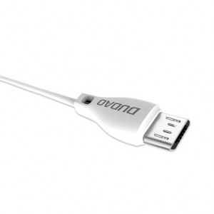Кабел за зареждане и трансфер на данни Dudao USB A към Micro USB 2.4A 2m L4M бял