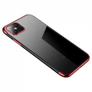 Прозрачен силиконов гръб с цветен кант Clear Color - Xiaomi Poco M3 / Xiaomi Redmi 9T червен