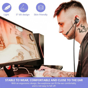 In-ear Gaming Headphones 3D Stereo Sound with Removable Microphone Wintory M31 черен