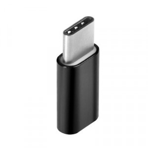 Адаптер Micro USB към USB Type C черен