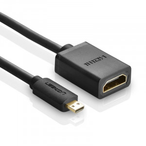 Видео адаптер UGREEN HDMI към Micro HDMI 19pin 20cm (20134) черен