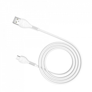Кабел за зареждане и трансфер на данни HOCO Cool Power X37 USB A към Micro USB 2.4A 1.2m бял