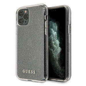 Оригинален гръб GUESS Glitter GUHCN65PCGLSI - iPhone 11 Pro Max сребърен