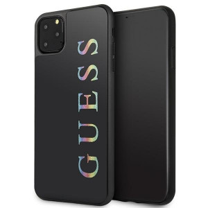 Оригинален гръб GUESS Glitter Logo - iPhone 11 Pro Max черен