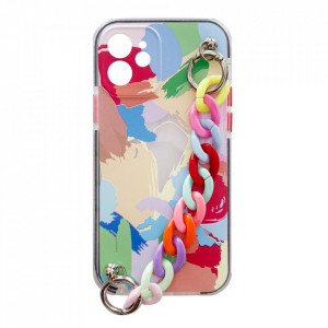 Силиконов гръб Color Chain с верига - iPhone 13 mini дизайн 04