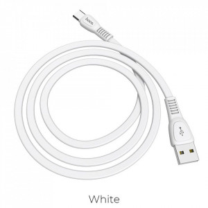 Кабел за зареждане и данни HOCO Noah USB Type A към USB Type C 1m (X40) бял