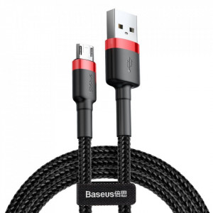 Кабел за зареждане и трансфер на данни Baseus Cafule USB A към Micro USB 1.5A 2m червен / черен
