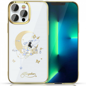Гръб KINGXBAR Moon - iPhone 13 Pro Flower златен