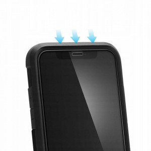 Закален стъклен протектор SPIGEN Align Master FC с рамка за поставяне - iPhone XR черен