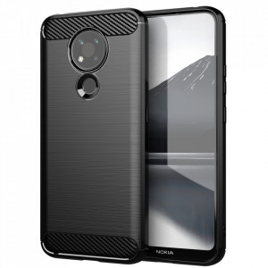 Carbon Case Flexible Cover Sleeve - Nokia 3.4 черен