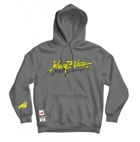 Johnny Blaze Hoodie  - JB Old School Era Yellow Grey Edition 2 front