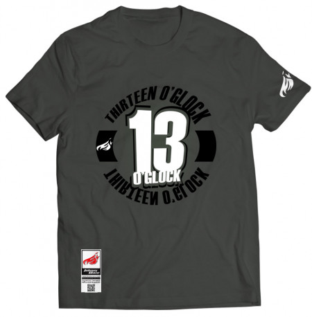 Johnny Blaze T-shirt -  13 O'Glock JB  [ Grey White Black / Glow in the Dark]  Edition 3