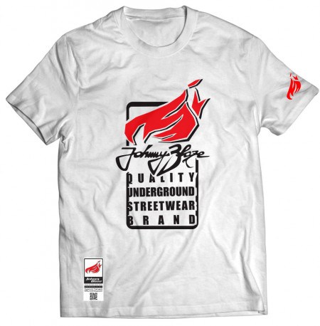 Tricou Johnny Blaze - JB Classic Streetwear Signature [ White Red ]