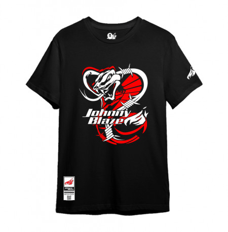 Premium Urban Johnny Blaze T-shirt Don't mess with me Black Red Glow in the Dark