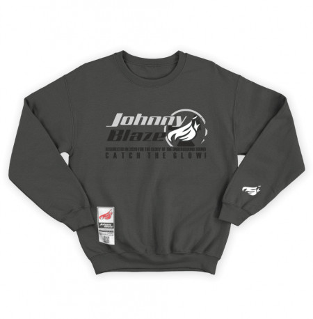 Johnny Blaze Heavy Sweatshirt - Catch the Glow Silver Grey  Edition 2 - front