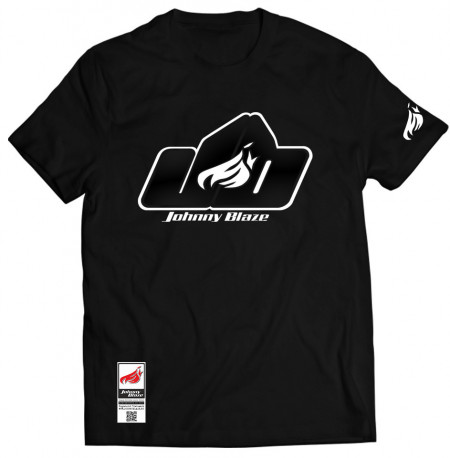 Tricou Clasic Johnny Blaze - JB Old School is Here [ Black White ] front