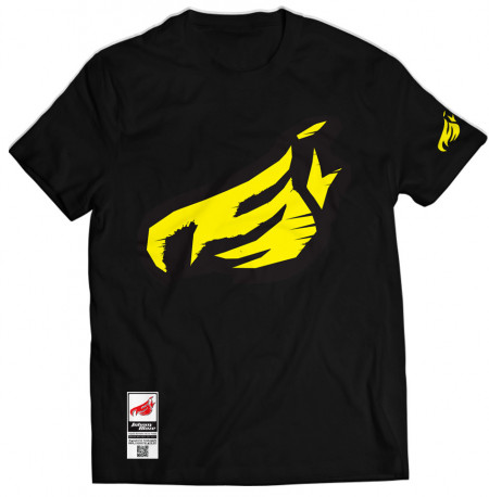 Johnny Blaze T-shirt  - JB Huge Flame  Yellow Black   Edition 2 -front