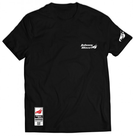 Johnny Blaze T-shirt Skulls and Barbed Wire Silver Black - edition 2 - front