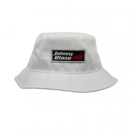 Palarie 'Classic Bucket Hat' Johnny Blaze cu patch brodat - [ WHITE ]