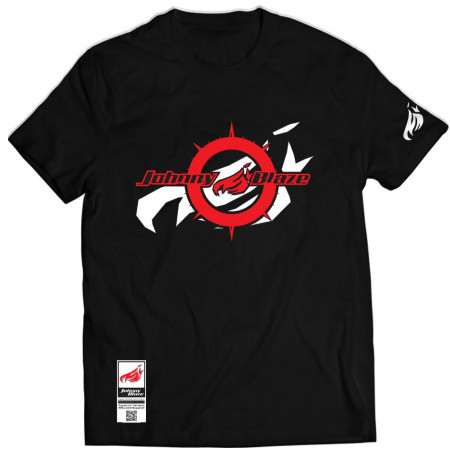 Johnny Blaze T-shirt - Aim Target JB [ Black White / Glow in the Dark  ]  Edition 3 front