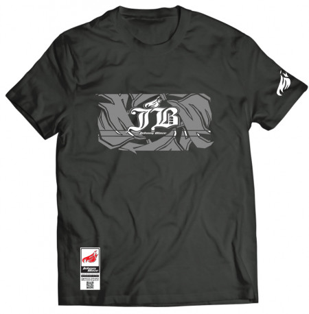 Johnny Blaze T-shirt - 4 Grey Flames - Grey Black  Glow in the Dark - Edition 2 - front