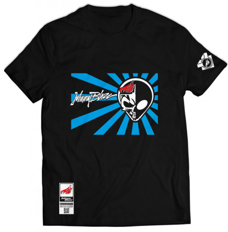 Johnny Blaze T-shirt - Half Dead Half Amazing - Blue Black   Glow in the Dark Edition 2 front