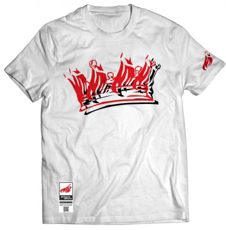 Tricou Johnny Blaze - JB Royal Crown  White Red Deluxe - front