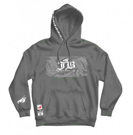 Johnny Blaze Hoodie - 4 Grey Flames  Grey Black  Glow in the Dark Edition 2 - front