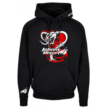 Urban PREMIUM Hoodie Johnny Blaze - Don't mess with me [ Black Red  Glow in the Dark ] Edition 3