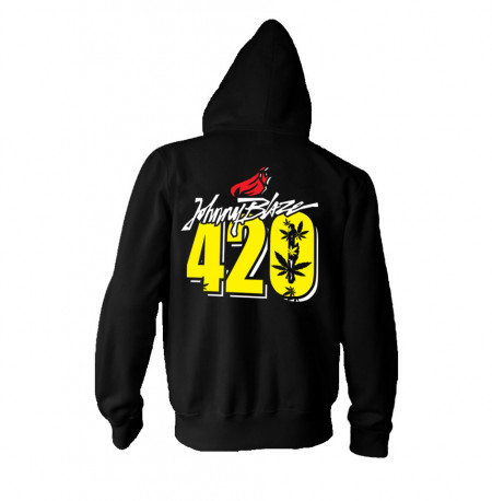 Johnny Blaze Hoodie -  420 Time  [ Black White Yellow / Glow in the Dark ]  Edition 3