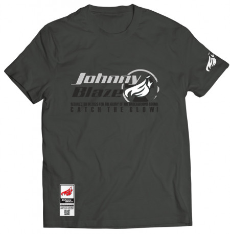Johnny Blaze T-shirt - Catch the Glow - Grey Silver  Glow in the Dark -  Edition 2- front