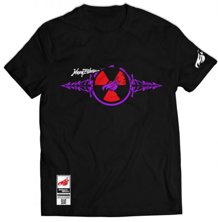 Johnny Blaze T-shirt - Danger Area - Mauve Black   Glow in the Dark - Edition 2 - front