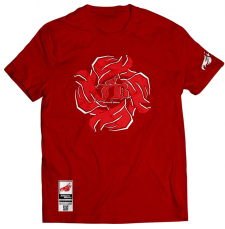 Johnny Blaze T-shirt - Flame Wheel [ White Red  Glow in the Dark  Edition 2 front