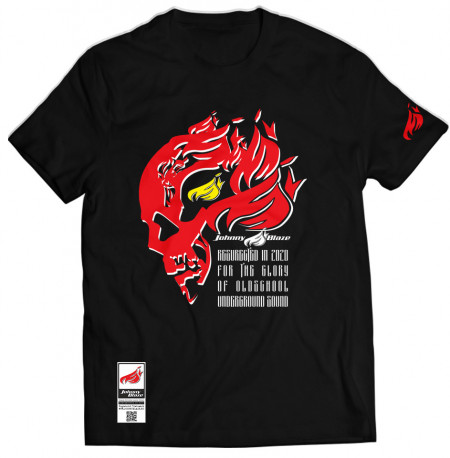 Tricou Johnny Blaze - For the Glory of Old School Sound - JB Flame Skull Black Red - front